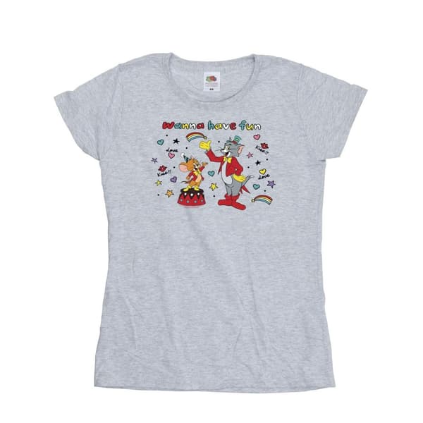 Tom And Jerry Womens/Ladies Wanna Have Fun Cotton T-Shirt