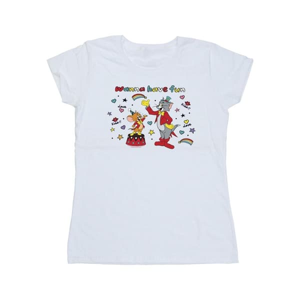 Tom And Jerry Womens/Ladies Wanna Have Fun Cotton T-Shirt