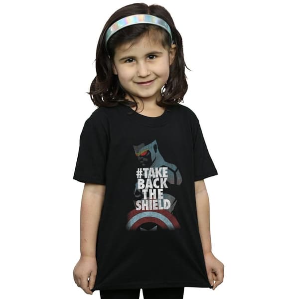 Marvel Captain America Sam Wilson Take Back The Shield bomulls-T-shirt för flickor