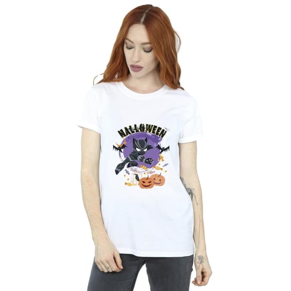 Marvel Womens/Ladies Black Panther Halloween Cotton Boyfriend T-Shirt