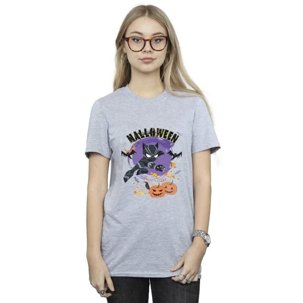 Marvel Womens/Ladies Black Panther Halloween Cotton Boyfriend T-Shirt
