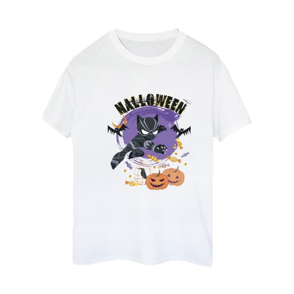 Marvel Womens/Ladies Black Panther Halloween Cotton Boyfriend T-Shirt