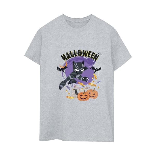 Marvel Womens/Ladies Black Panther Halloween Cotton Boyfriend T-Shirt