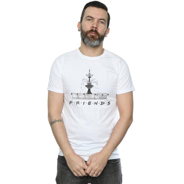 Friends Mens Fountain Sketch T-Shirt