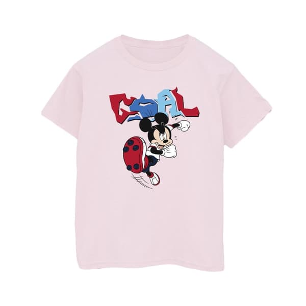 Disney Dam/Tjej Musse Pigg Mål Striker Pose Boyfriend T-shirt i bomull