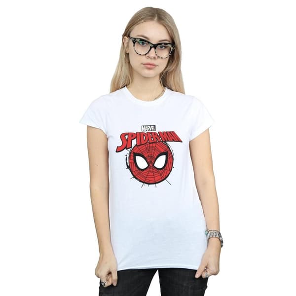 Marvel Womens/Ladies Spider-Man Logo Head Cotton T-Shirt