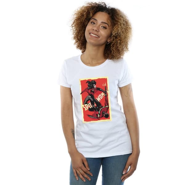 Marvel Womens/Ladies Spider-Woman Fight Cotton T-Shirt