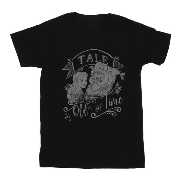 Disney Womens/Ladies Beauty And The Beast Tale As Old As Time Cotton Boyfriend T-Shirt