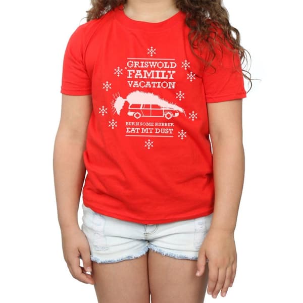 National Lampoon´s Christmas Vacation Girls Eat My Dust Cotton T-Shirt