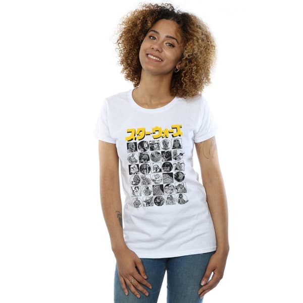 Star Wars Womens/Ladies Japanese Character Thumbnail Cotton T-Shirt