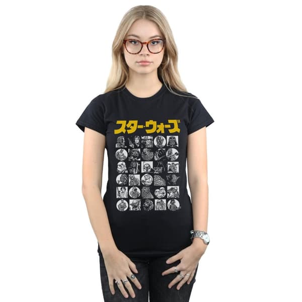Star Wars Womens/Ladies Japanese Character Thumbnail Cotton T-Shirt
