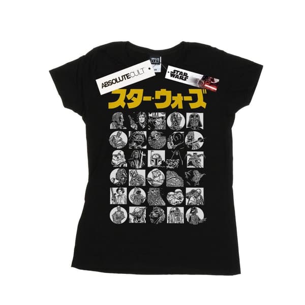 Star Wars Womens/Ladies Japanese Character Thumbnail Cotton T-Shirt