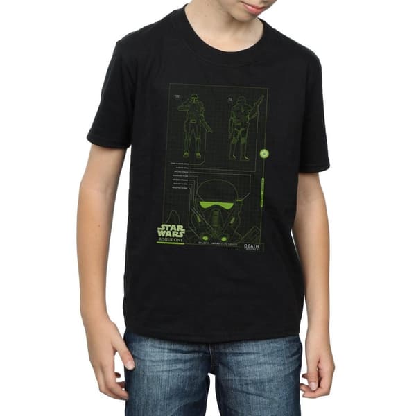 Star Wars Boys Rogue One Death Trooper Schematic T-Shirt