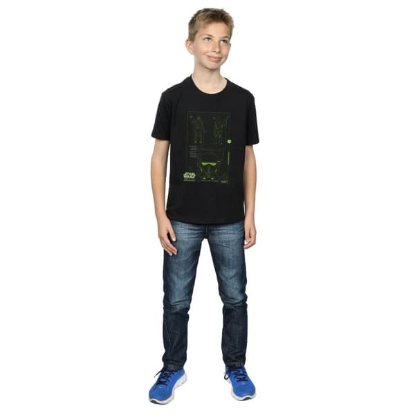 Star Wars Boys Rogue One Death Trooper Schematic T-Shirt