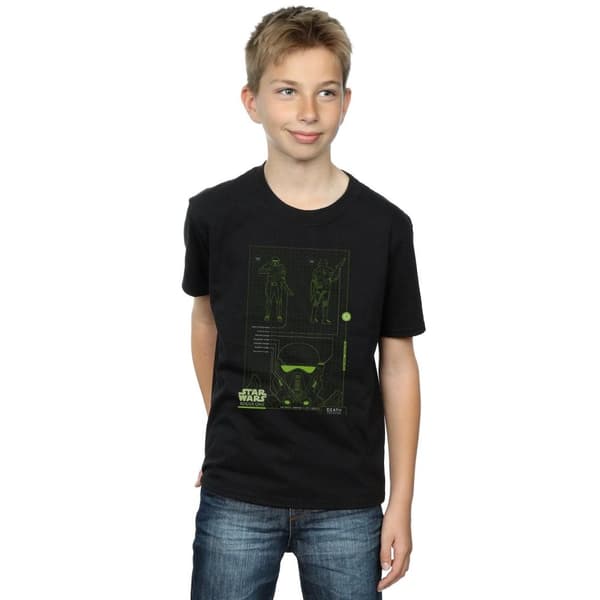 Star Wars Rogue One Death Trooper Schematic T-shirt för pojkar