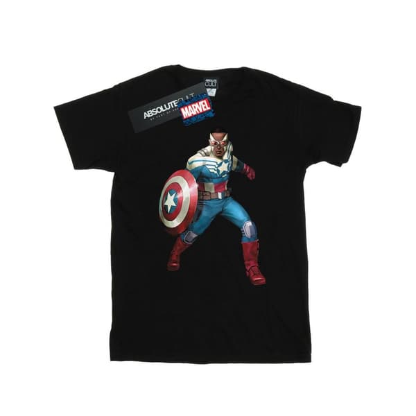Marvel T-shirt i bomull med Falcon Is Captain America för flickor