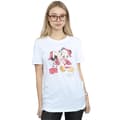 Miniatyrbild 2 av 5: Disney Dam/Tjej Mickey And Minnie Christmas Kiss Boyfriend T-shirt i bomull