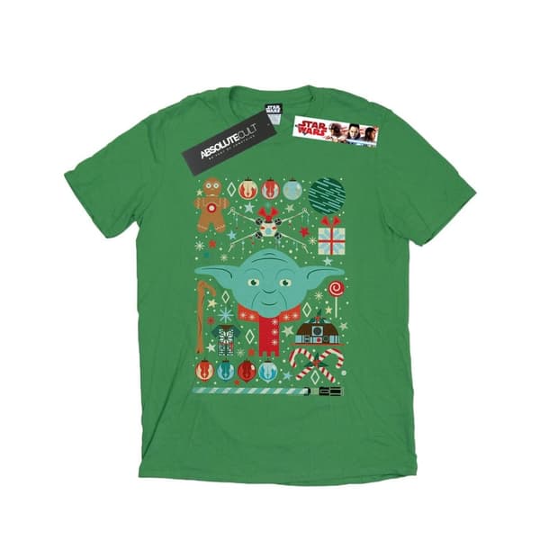 Star Wars Yoda jul t-shirt för herrar