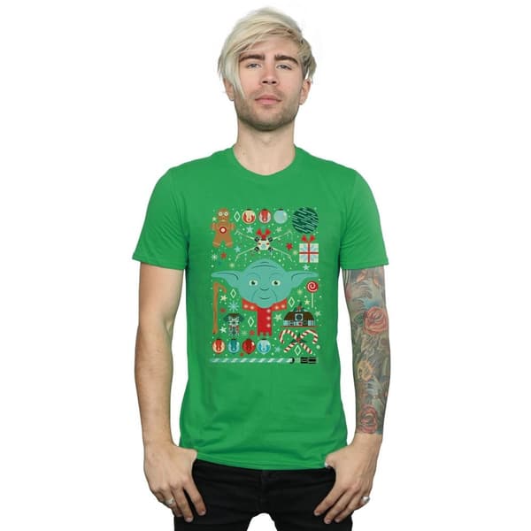 Star Wars Yoda jul t-shirt för herrar