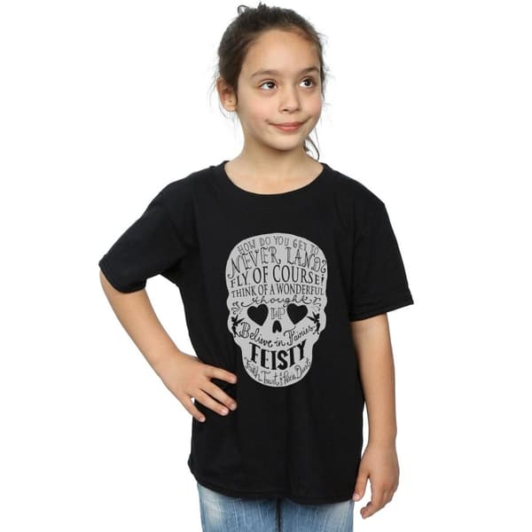 Disney Girls Tinker Bell Skull Cotton T-Shirt
