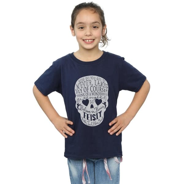 Disney Girls Tinker Bell Skull Cotton T-Shirt