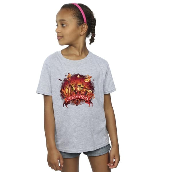 Disney T-shirt i bomull för flickor - The Nightmare Before Christmas Scary Christmas
