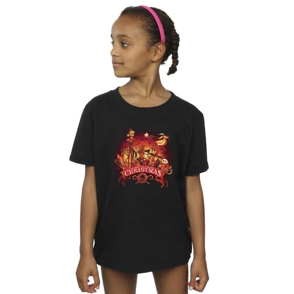 Disney T-shirt i bomull för flickor - The Nightmare Before Christmas Scary Christmas