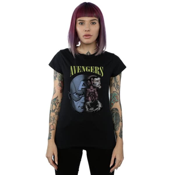 Marvel Dam/Tjej Avengers Homage T-shirt i bomull