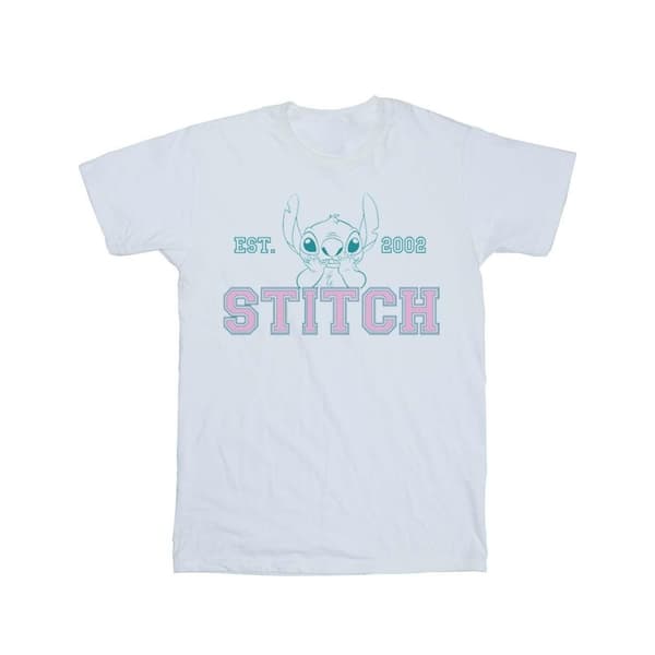 Disney Pojkar Lilo And Stitch Collegial Pastellfärgad T-shirt White 12-13 Years