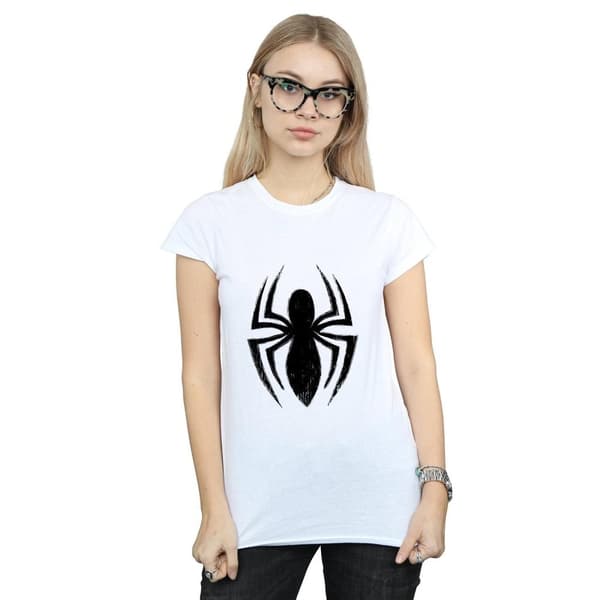 Marvel Dam/Tjej Spider-Man Ultimate Spider Logo Bomulls-T-shirt