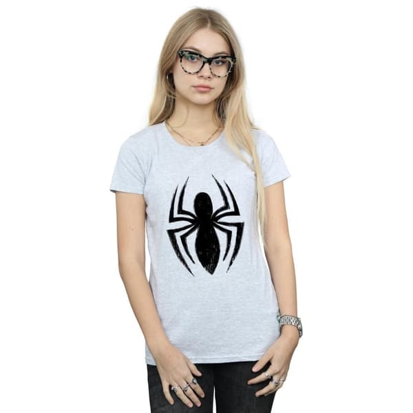 Marvel Dam/Tjej Spider-Man Ultimate Spider Logo Bomulls-T-shirt