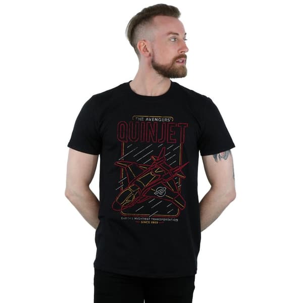Marvel Mens The Avengers Quinjet T-Shirt