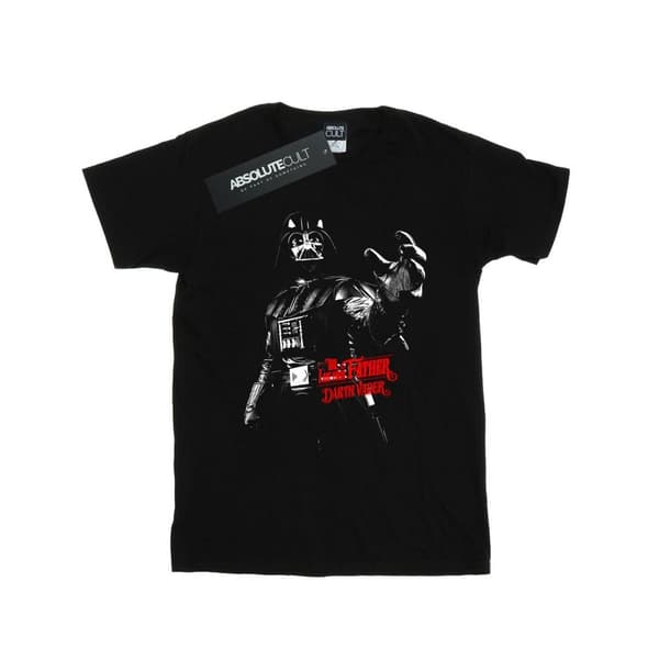 Star Wars Girls Darth Vader I Am Your Father Cotton T-Shirt Black 5-6 Years