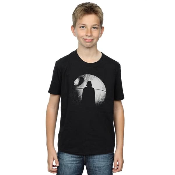 Star Wars Boys Rogue One Death Star Vader Silhouette T-Shirt