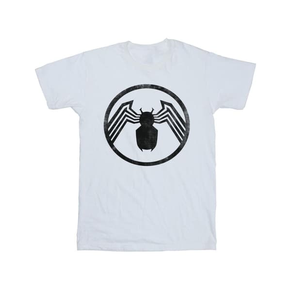 Marvel Mens Venom Logo Emblem T-Shirt White M