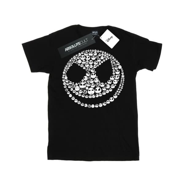 Disney T-shirt i bomull för flickor Nightmare Before Christmas Jack Skull Collage
