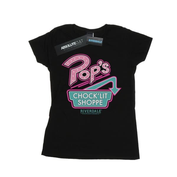 Riverdale Womens/Ladies Pops Logo Cotton T-Shirt Black XL