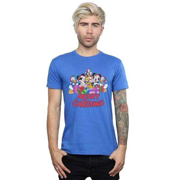 Disney Mens Mickey Mouse And Friends Christmas T-Shirt