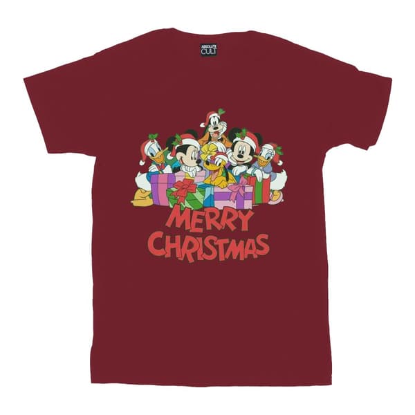 Disney Mens Mickey Mouse And Friends Christmas T-Shirt