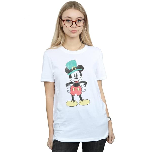 Disney Dam/Tjej Musse Pigg Pysslinghatt Boyfriend T-shirt i bomull