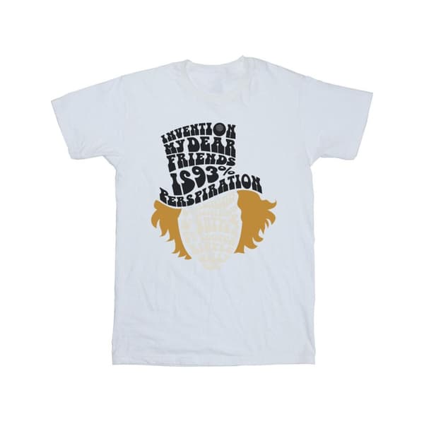 Willy Wonka & The Chocolate Factory T-shirt i bomull med typiskt Willy Wonka-ansikte för flickor
