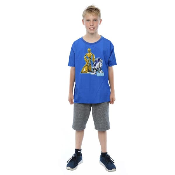 Star Wars T-shirt med C-3PO och R2-D2-figurer för pojkar