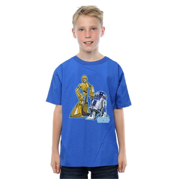 Star Wars T-shirt med C-3PO och R2-D2-figurer för pojkar