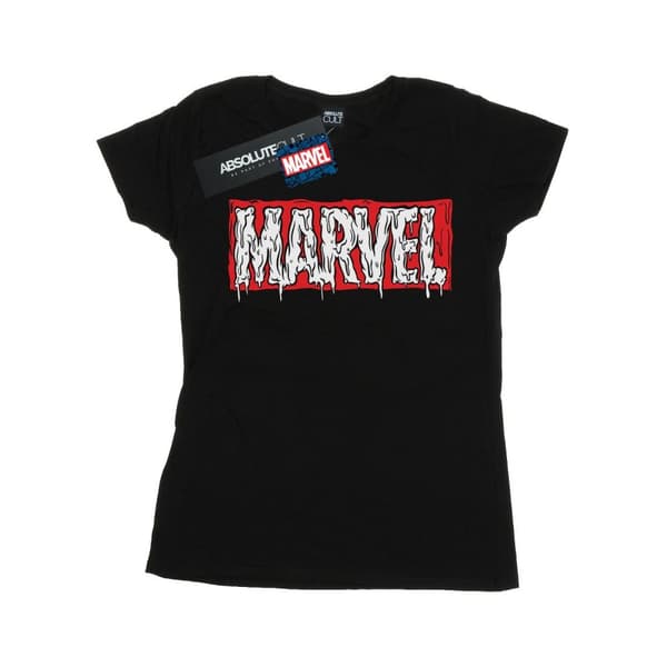 Marvel Dam/Herr T-shirt i bomull med Drip-logga