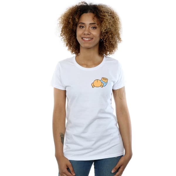 Disney Dam/kvinnor Winnie The Pooh - T-shirt i bomull med brösttryck på baksidan