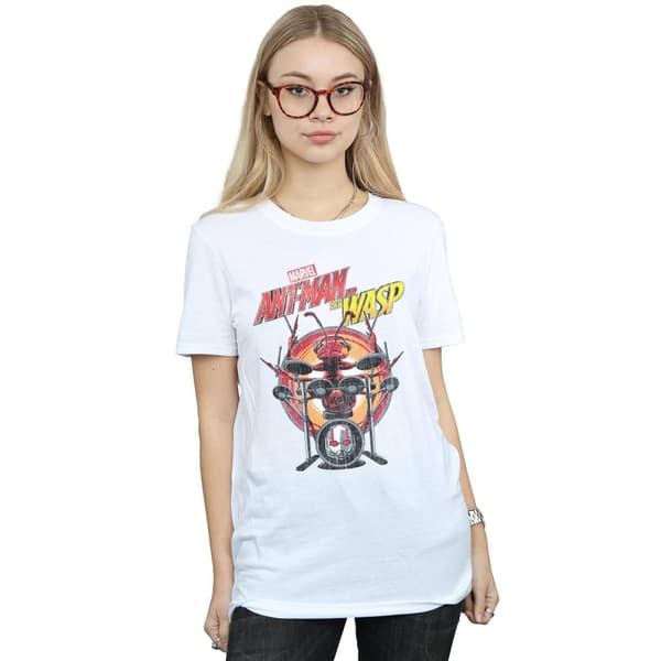 Marvel Womens/Ladies Ant-Man And The Wasp Drummer Ant Cotton Boyfriend T-Shirt