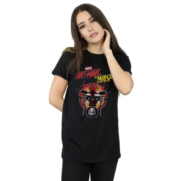 Marvel Womens/Ladies Ant-Man And The Wasp Drummer Ant Cotton Boyfriend T-Shirt