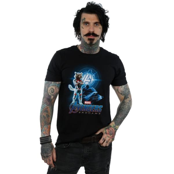 Marvel Mens Avengers Endgame Rocket Team Dräkt T-shirt