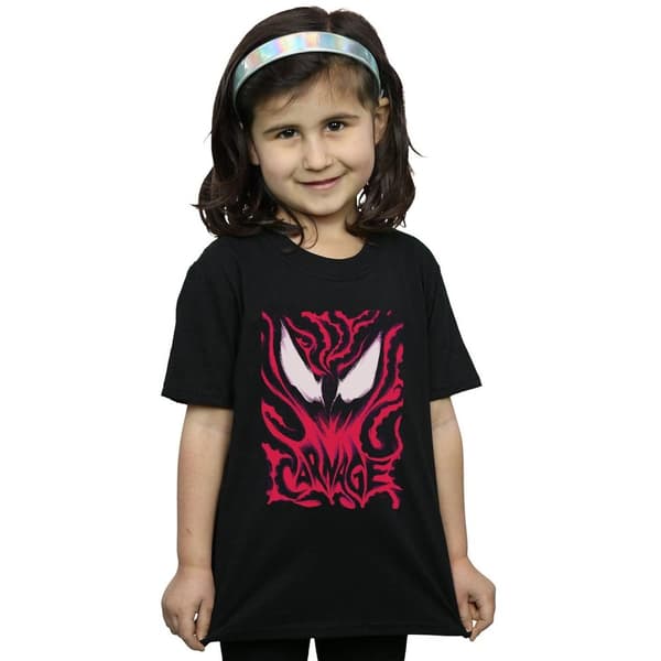 Marvel Girls Venom Carnage Cotton T-Shirt