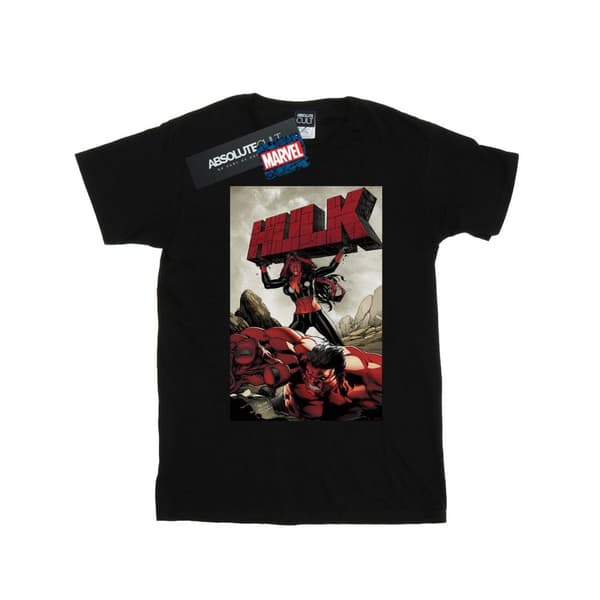 Marvel Röd Hulk Cover T-shirt för herrar